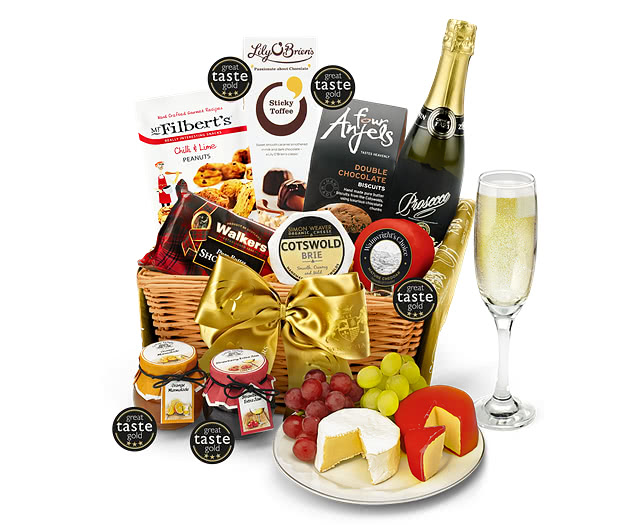 Thank You Downton Hamper With Prosecco